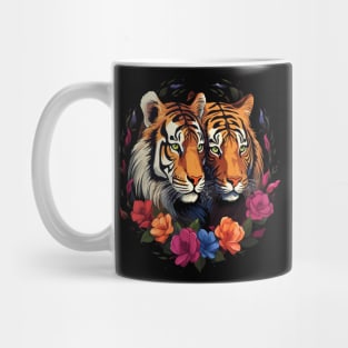 Siberian Tiger Couple Valentine Mug